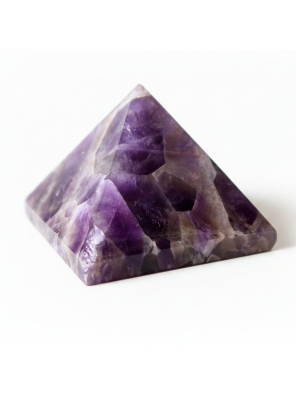 Amethyst Pyramid Dark Purple Wounded Warrior Natural Crystal